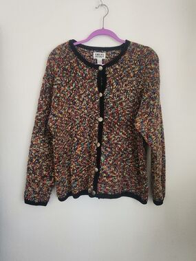 Chico's Multicolor Knit Button-Front Sweater